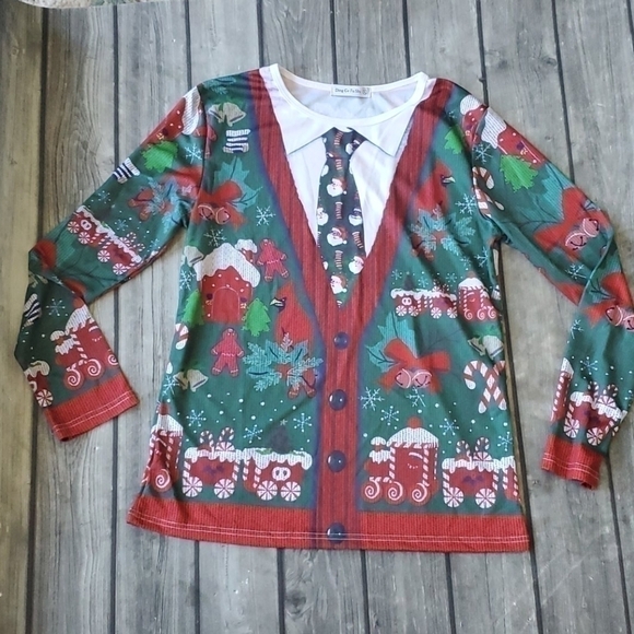 Tops - Ugly Christmas Shirt Size XL